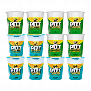 12X King Pot Noodles Chicken & Mushroom And Sweet & Sour Flavour 90g