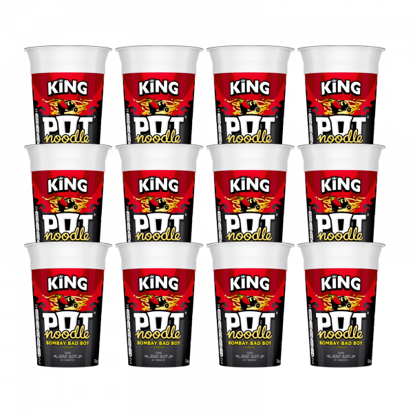12X King Pot Noodles Bombay Bad Boy Flavour