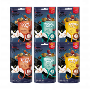 6X Felix Cat Treats Mixed Grill, Seaside And Original