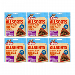 6X Bakers Dog Treats Beef, Chicken and Lamb 98g