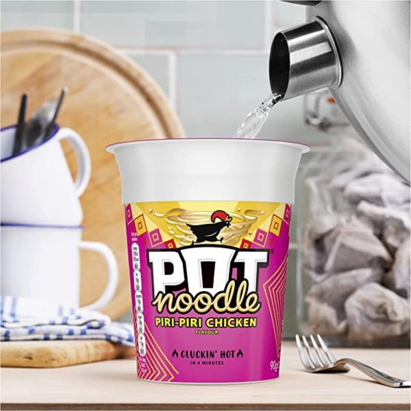 12X King Pot Noodles Chicken & Mushroom, Piri-Piri Chicken And Sweet & Sour Flavour 90g - Image 4