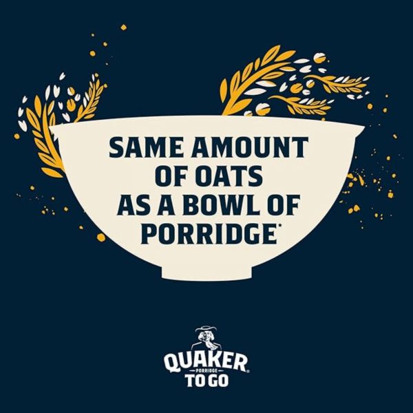 Quaker Oats Porridge to go Golden Syrup & Strawberry, Raspberry and Cranberry Breakfast Cereal - Image 2
