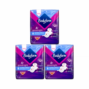 3X Bodyform Goodnight 8 Ultra Large With Wings