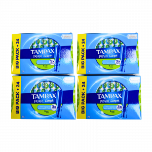 4X Tampax Pearl Complete Super 3x Comfort 24 pk - 96 in total