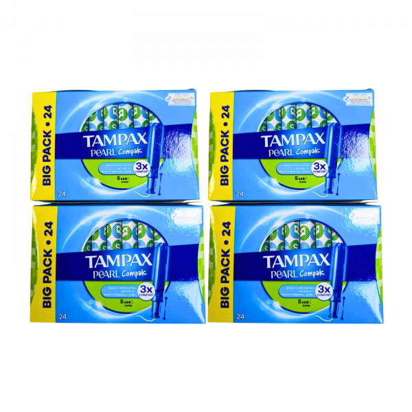4X Tampax Pearl Complete Super 3x Comfort 24 pk - 96 in total