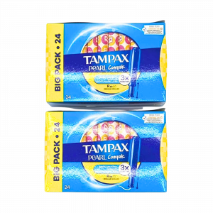 2X  Tampax Pearl Compak Regular Comfort Pads 24 pk - 48 in total