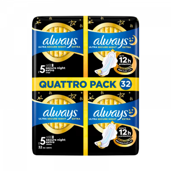 Always Ultra Secure Night Extra (Size 5) 32 Pads