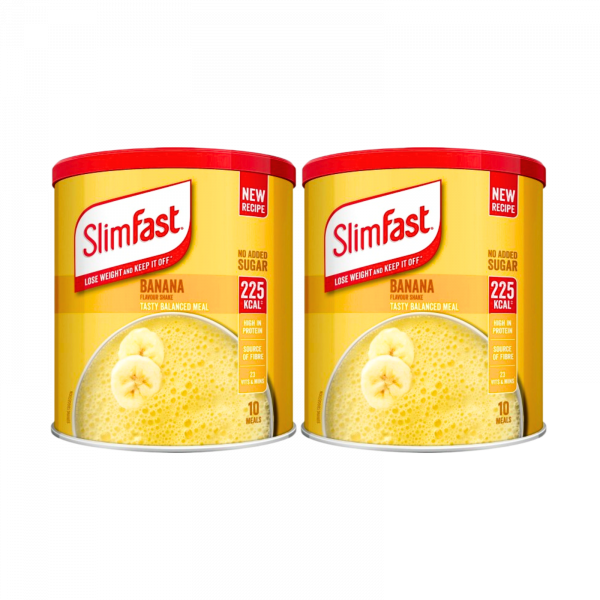 2X Slimfast Meal Replacement with SlimFast Banana Meal Shake Powder