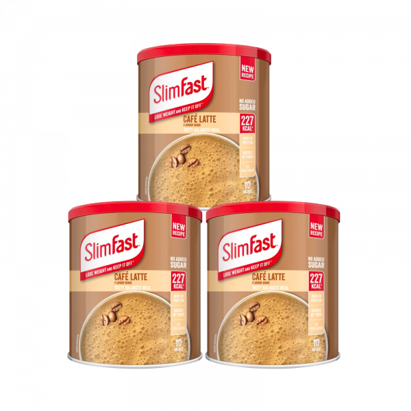 3X Slimfast Meal Replacement Shake Powder Cafe Latte