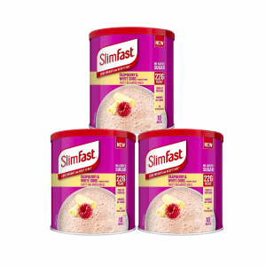 3X Slimfast Meal Replacement Raspberry & White Chocolate Meal Shake Powder