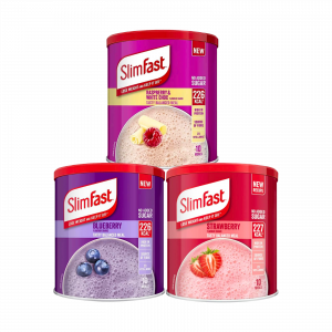 3X Slimfast Meal Replacement Strawberry, Blueberry & Raspberry & White Chocolate