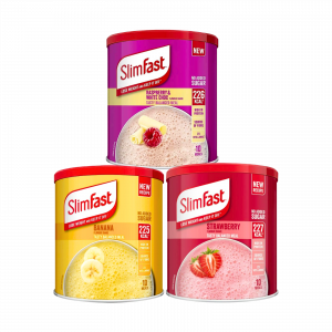 3X Slimfast Meal Replacement Strawberry, Banana & Raspberry & White Chocolate