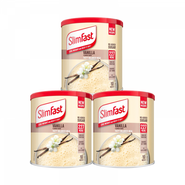 3X Slimfast Meal Replacement Vanilla Meal Shake Powder