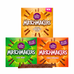 3X Matchmakers Hazelnut, Cool mint, Zingy Orange chocolate Sticks