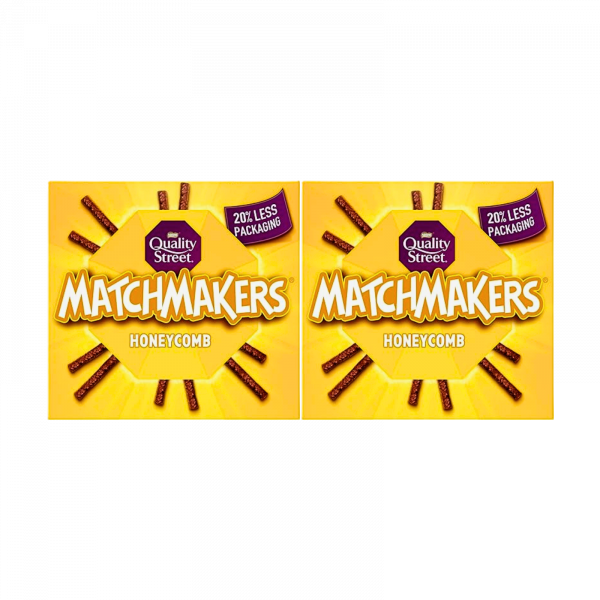 2X Matchmakers Honeycomb Flavoured Chocolate Sticks