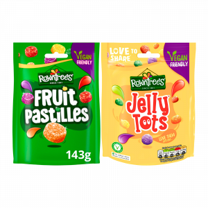 2X Rowntrees Fruit Pastilles & Jelly tots Vegan Friendly Snacks