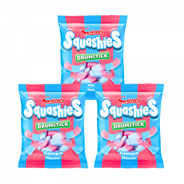 3X Swizzels Squashies Drumstick Bubblegum Flavour Snacks