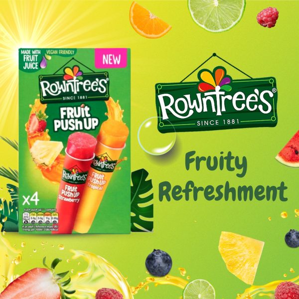 Rowntrees Fruit Push Ups Strawberry & Tropical 4 pk - 8 pk in total - Image 5