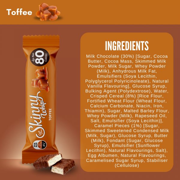 Skinny Bars Coconut, Chocolate Orange, Toffee - Image 4