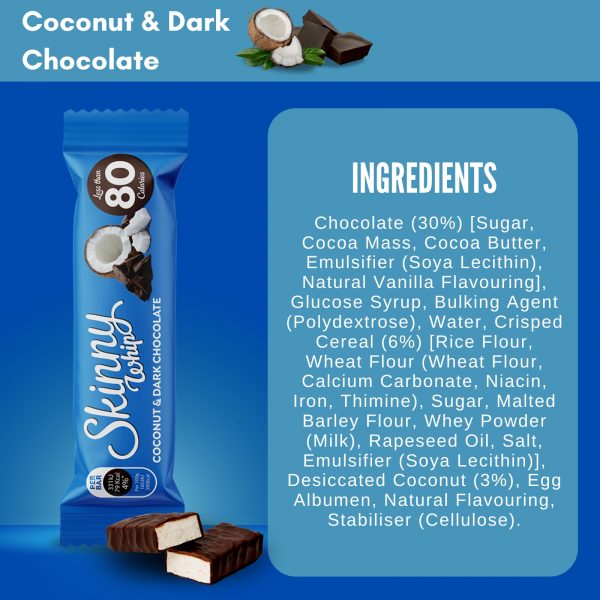 Skinny Bars Coconut, Chocolate Orange, Toffee - Image 2