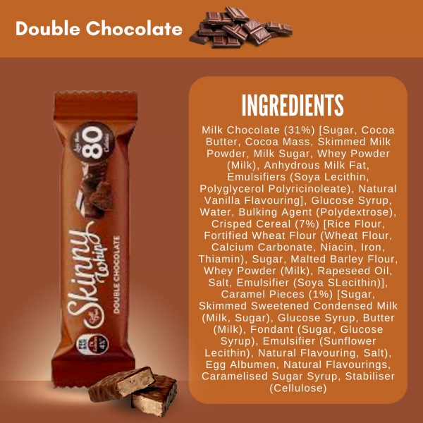 Skinny Bars Chocolate Fudge, Double Chocolate & Fruit & Nut - Image 3
