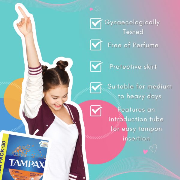 3X Tampax Super Plus Mega Pack 30 pk - 90 in total - Image 2