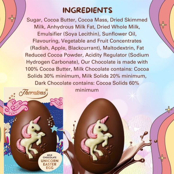 2X Thornton's Unicorn And Dinosaur Easter Chocolate Egg - Image 2