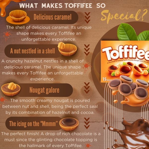 2X Toffifee Hazelnut Caramel with Nougat Chocolate - Image 2