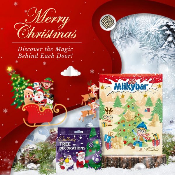 2X Milky Bar Christmas Advent Calendar And Cadbury Tree Decorations - Image 6