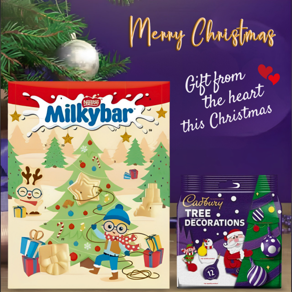 2X Milky Bar Christmas Advent Calendar And Cadbury Tree Decorations - Image 5