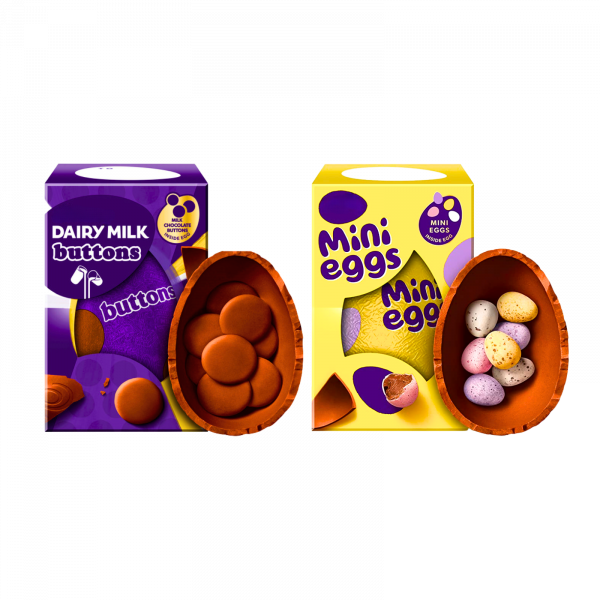 2X Cadbury Dairy Milk Buttons And Mini Eggs Small Easter Chocolate Eggs
