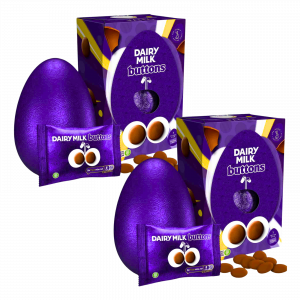 2X Cadbury Dairy Milk Buttons Large Easter Chocolate Eggs