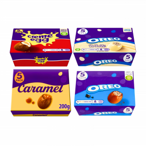 4X Cadbury Creme Egg, Caramel, Oreo White And Oreo Chocolate Creme Eggs