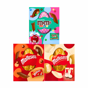 3X Bundle M&M's Minis, Maltesers chocolate, Maltesers White Bunny Small Easter Chocolate Eggs