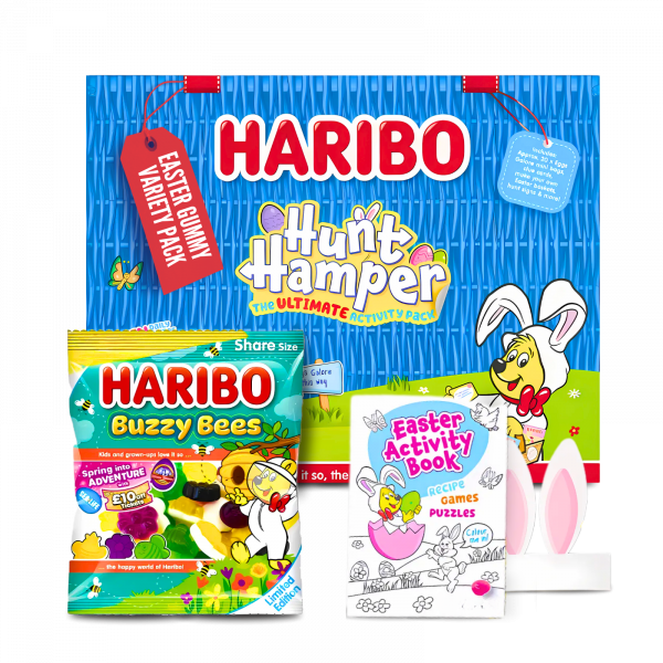 2X Haribo Easter Hunt Hamper the Ultimate Activity Pack And Haribo Buzzy Bees Bag