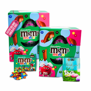 2X M&M's Minis Easter Chocolate Eggs w/ Thank You Card