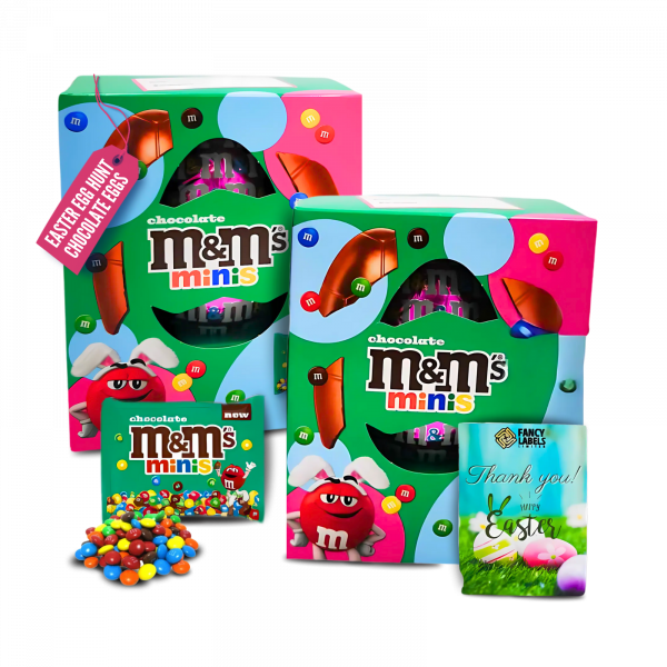 2X M&M's Minis Easter Chocolate Eggs w/ Thank You Card