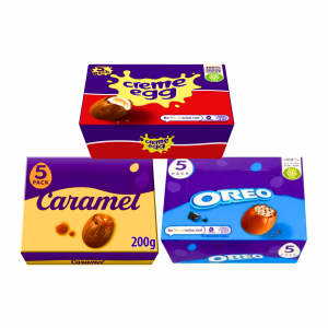 3X Cadbury Oreo Chocolate Creme, Cadbury Caramel And Cadbury Creme Eggs