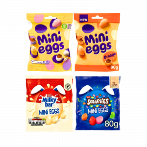4X Assorted Mini Eggs Bag Cadbury Mini eggs, Milky Bar mini eggs And Smarties Mini Eggs