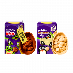 2X Cadbury Dairy Milk Freddo And White Buttons Small Easter Eggs