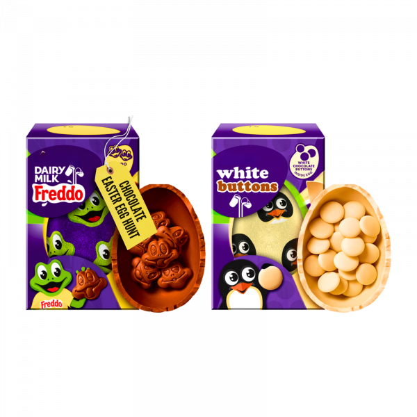 2X Cadbury Dairy Milk Freddo And White Buttons Small Easter Eggs