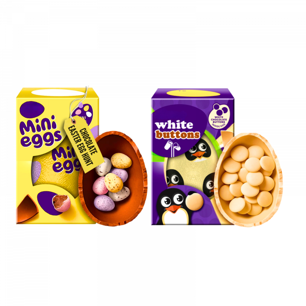 2X Cadbury White Buttons And Cadbury Mini Eggs Small Easter Eggs