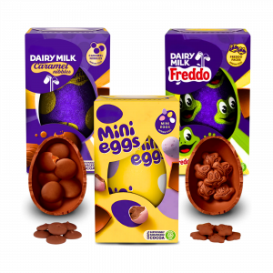 3X Cadbury Dairy Milk Freddo, Mini Eggs And Dairy Milk Caramel Nibbles Easter Eggs Small