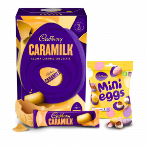 2X Cadbury Caramilk Golden Caramel Chocolate Egg And Cadbury Mini Eggs bag