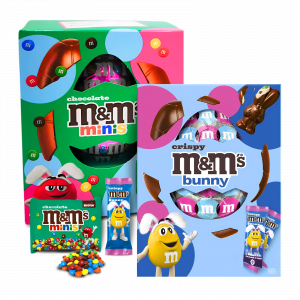 2X M&M's Chocolate Minis And M&M's Crispy Bunny Easter Chocolate Eggs