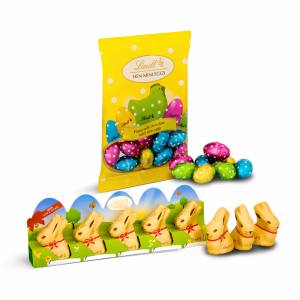 2X Lindt Hen Mini Eggs And Lindt Milk Chocolate Bunny Collection
