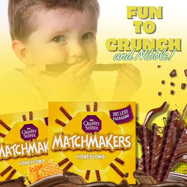2X Matchmakers Honeycomb Flavoured Chocolate Sticks - Image 2