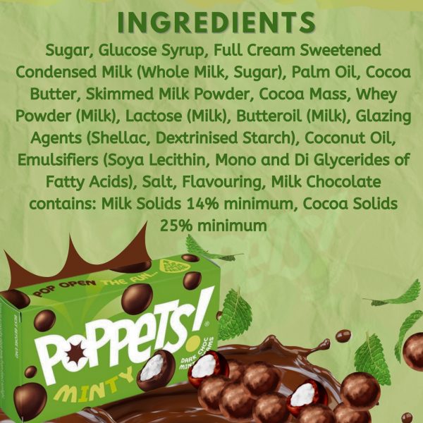 2X Poppets Toffee And Minty Chocolate Balls - Image 2