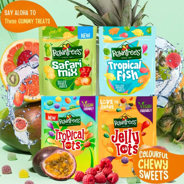 4X Rowntrees Safari Mix, Tropical Fish, Jelly Tots & Tropical Tots - Image 6