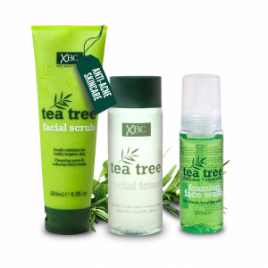 3X Tea Tree XBC Facial Scrub, Tea tree Facial Toner And Tea tree Foaming Face Wash